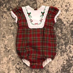 NWOT Dondolo Holiday Romper, 18M
